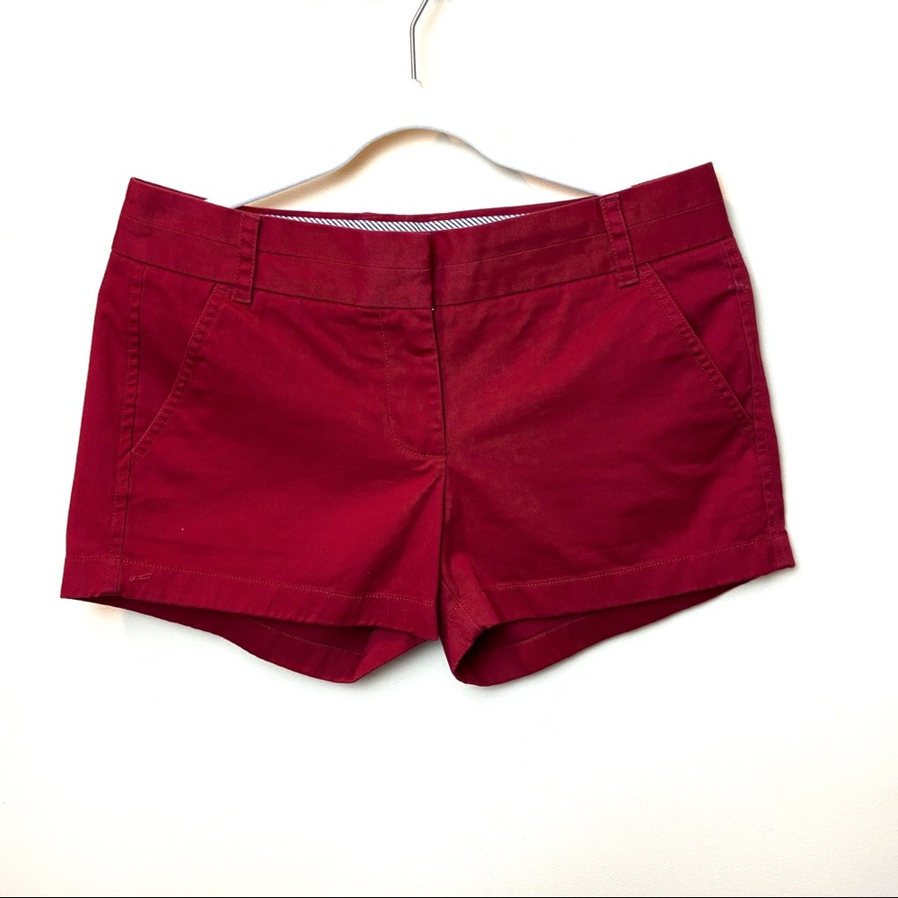 🦄 J. Crew Red Twill Chino Shorts 2